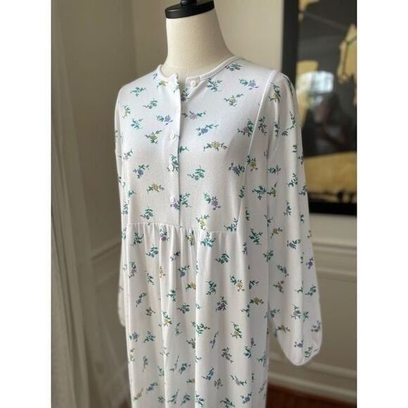 Vintage 80s Norm Thompson Long Sleeve Day Play Cottagecore Dress M - Picture 5 of 5